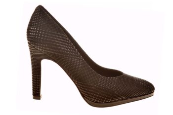 Peter Kaiser pump plateauzool zwart suede print