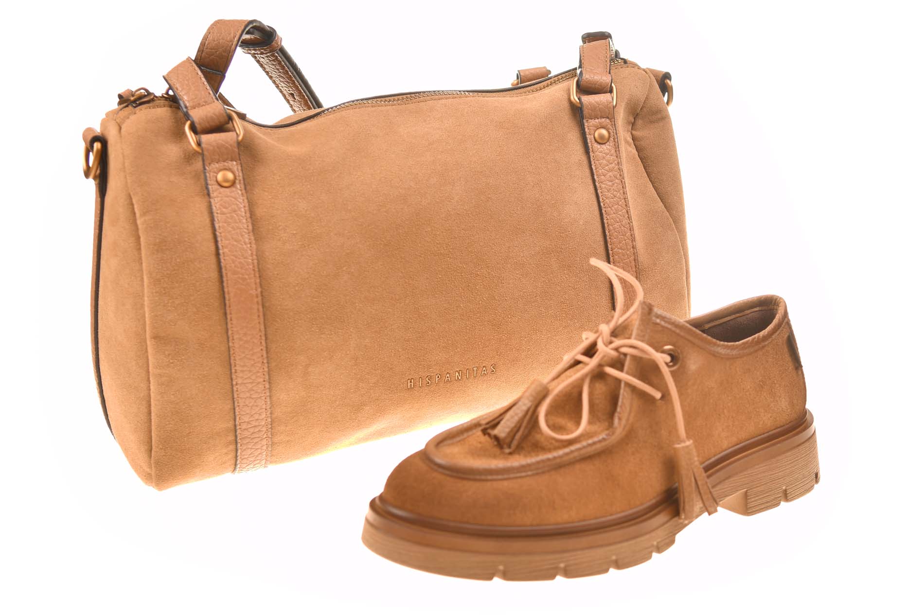 Hispanitas veterschoen cognac suede - Afbeelding 3
