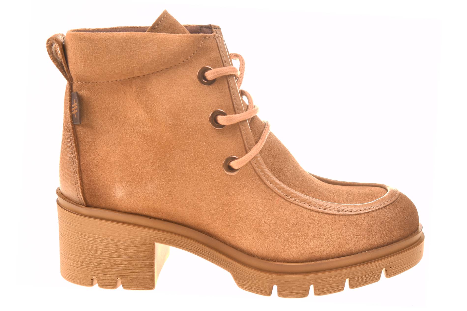 Hispanitas halfhoge veterboot cognac suede