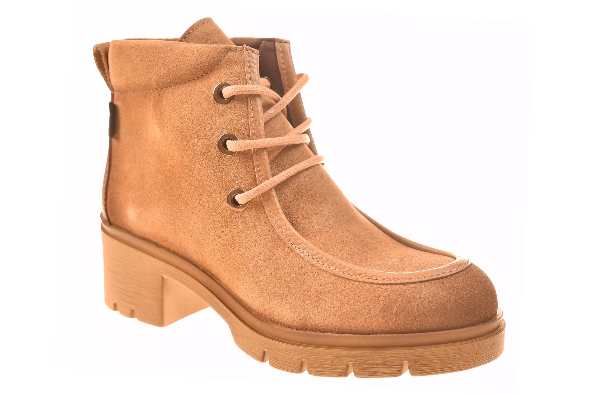 Hispanitas halfhoge veterboot cognac suede - Afbeelding 2