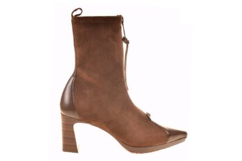 Hispanitas elegant laarsje met rits bruin suede en stretch