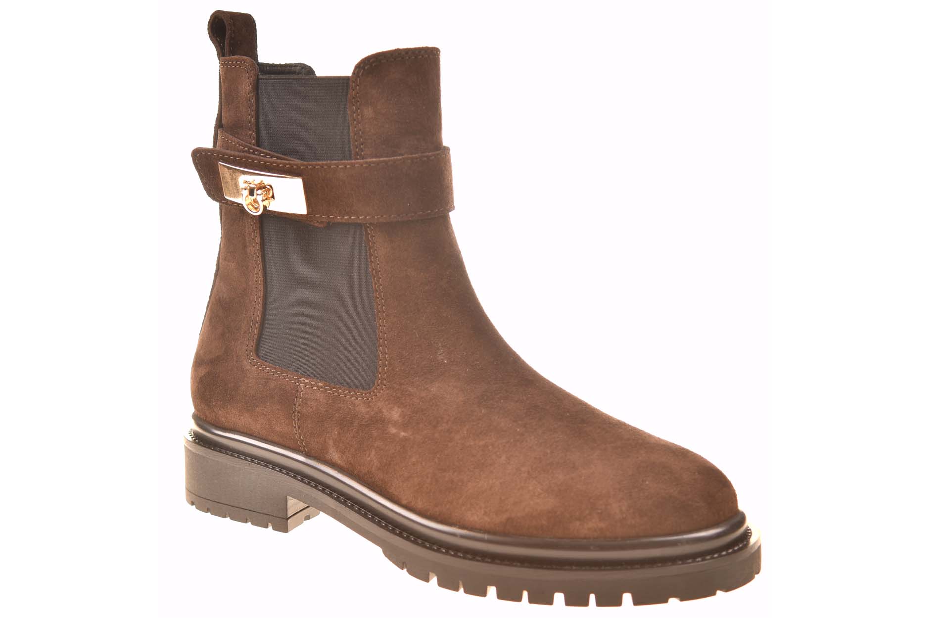 San Rossini chealseaboot bruin suede met gesp - Afbeelding 2