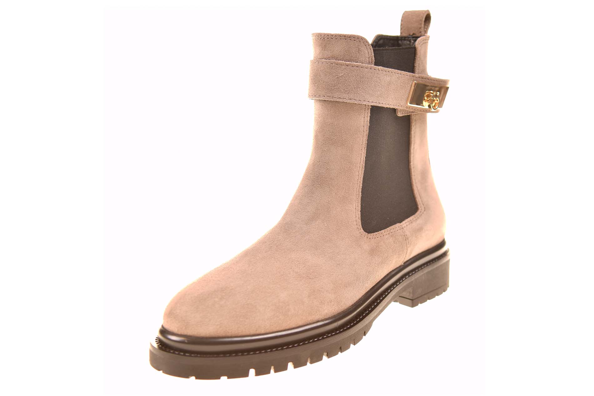 San Rossini chealseaboot taupe suede met gesp - Afbeelding 2