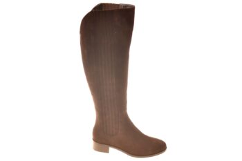Nalini knielaars elastische schacht bruin suede