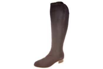 Nalini knielaars elastische schacht blauw suede