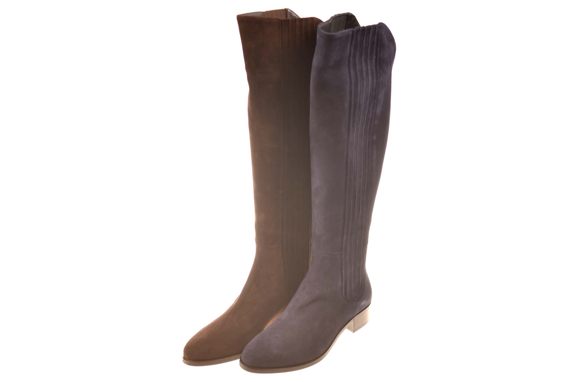 Nalini knielaars elastische schacht bruin suede - Afbeelding 2